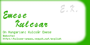 emese kulcsar business card